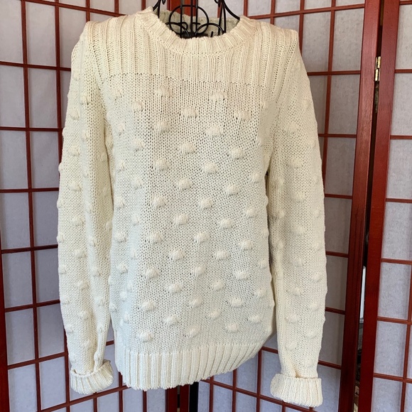 Vince Camuto Sweaters - Vince Camuto NWT Ivory Textured Cotton Sweater